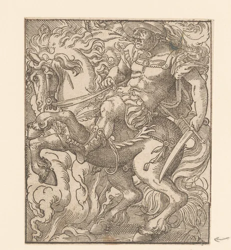 Marcus Curtius by Unknown, print, 1580