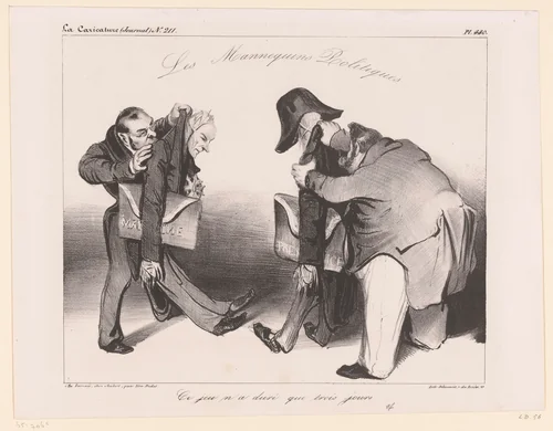 Karikatuur van de marine en het presidentschap by Honoré Daumier, print, 1834