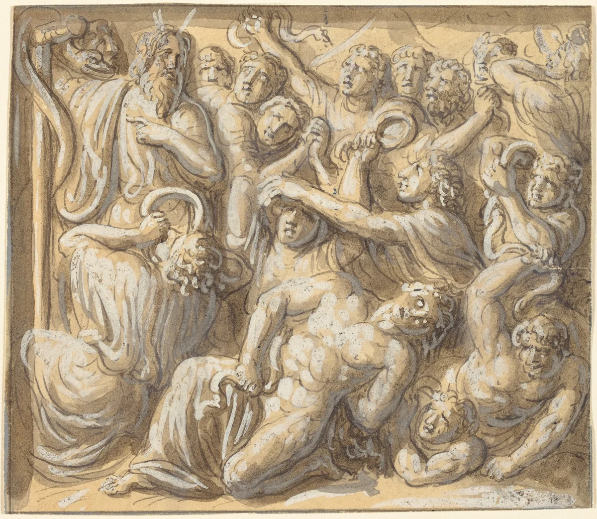 Moses and the Brazen Serpent by Luigi Ademollo, drawing, 1764-1849