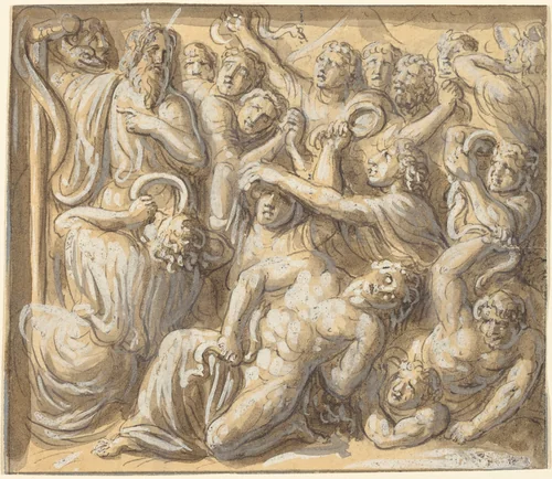 Moses and the Brazen Serpent by Luigi Ademollo, drawing, 1764-1849