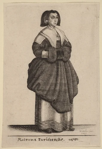 Matrona Parisiensis by Wenceslaus Hollar, print, 1643