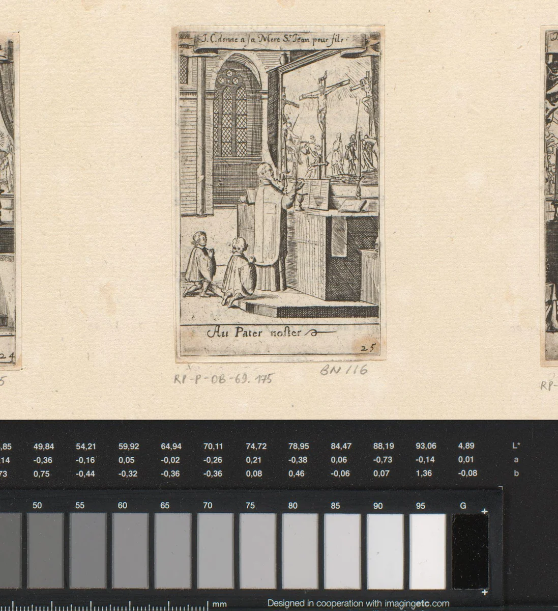 Priester met twee misdienaars voor een altaar by Sébastien Leclerc, print, 1661