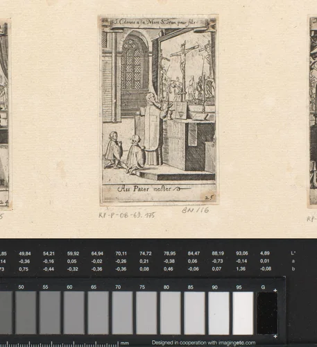 Priester met twee misdienaars voor een altaar by Sébastien Leclerc, print, 1661