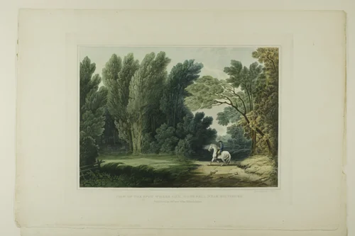 View of the Spot Where General Ross Fell, Near Baltimore, plate six of the first number of Picturesque Views of American Scenery by Joshua Shaw, print, 1819-1821