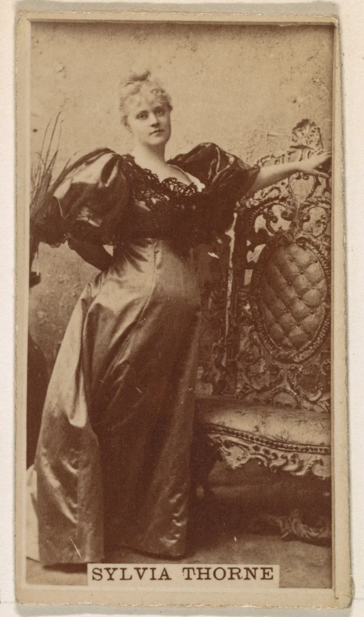 Sylvia Thorne, from the Actresses series (N245) issued by Kinney Brothers to promote Sweet Caporal Cigarettes by Kinney Brothers Tobacco Company, photograph, 1890