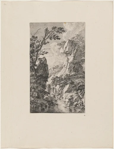 The Two Fishermen by Joachim Franz Beich, print, 1700-1725