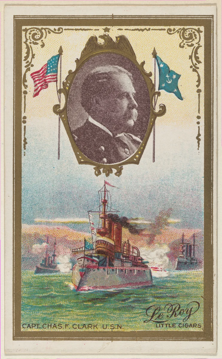 Captain Charles E. Clark, U.S. Navy, from the "Generals" series (T63), issued by LeRoy Little Cigars by LeRoy Little Cigars, print, 1898-1901