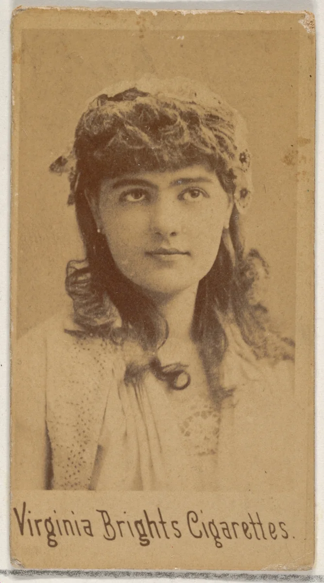 From the Actors and Actresses series (N45, Type 5) for Virginia Brights Cigarettes by Allen & Ginter, photograph, 1885-1891