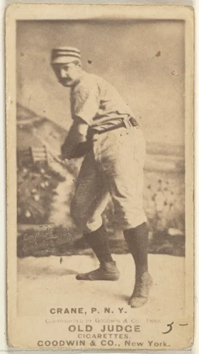 Ed Crane, Pitcher, New York, from the Old Judge series (N172) for Old Judge Cigarettes by Goodwin & Company, photograph, 1888
