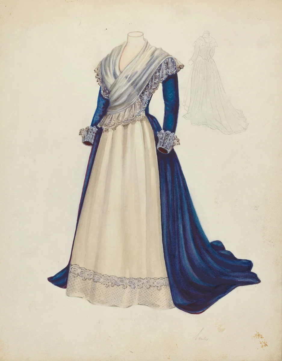 Dress by Arthur Sander, index of american design, 1935-1942
