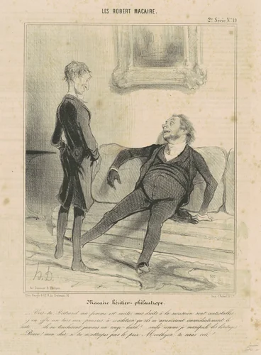 Macaire Hértier-Philantrope by Honoré Daumier, print, 1841