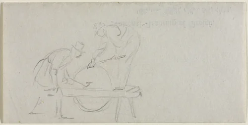Grinding the Axe by William Sidney Mount, drawing, 1822-1868