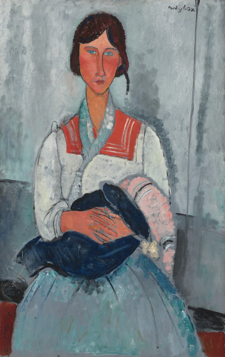 Roma Woman with Baby by Amedeo Modigliani, painting, 1919
