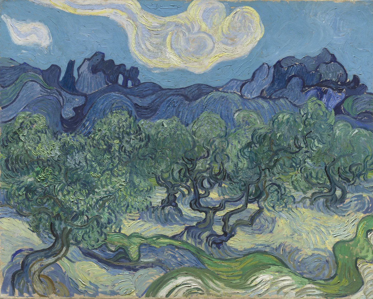The Olive Trees by Vincent van Gogh, painting, 1889