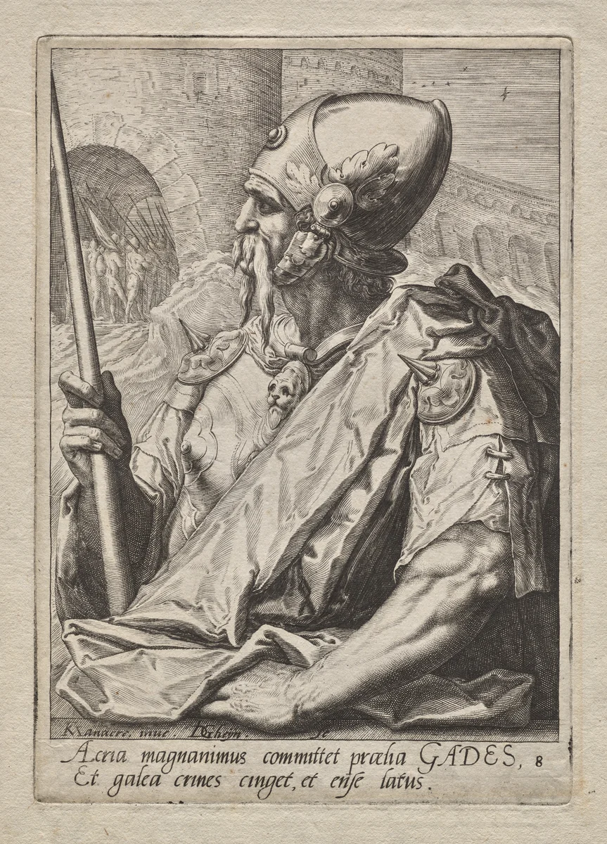 Plate 8: Gad by Jacob de Gheyn II, print, 1584-1594