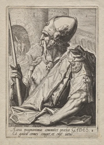Plate 8: Gad by Jacob de Gheyn II, print, 1584-1594