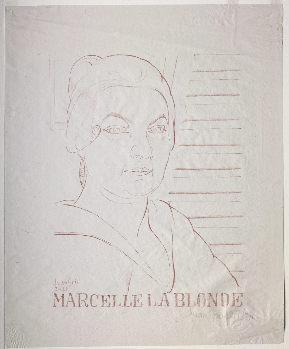 Marcelle la Blonde by Juan Gris, print, 1921