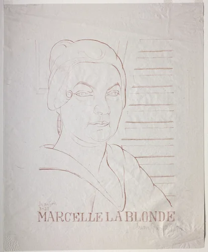 Marcelle la Blonde by Juan Gris, print, 1921