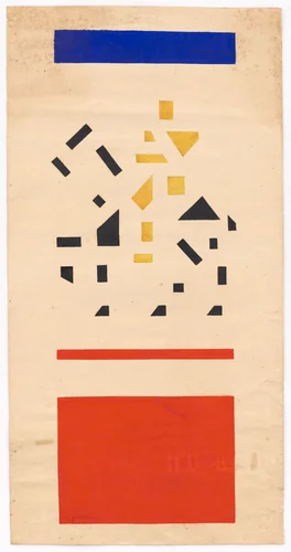 Maquette for the poster for van der Leck Exhibition (Tentoonstelling v.d. Leck) by Bart van der Leck, drawing, 1919