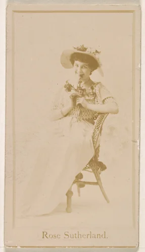 Miss Rose Sutherland, from the Actresses series (N245) issued by Kinney Brothers to promote Sweet Caporal Cigarettes by Kinney Brothers Tobacco Company, photograph, 1890