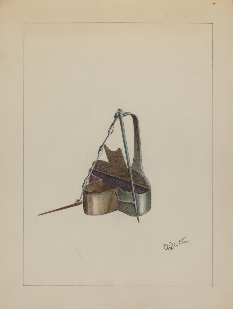 Lamp by Charlotte Winter, index of american design, 1936