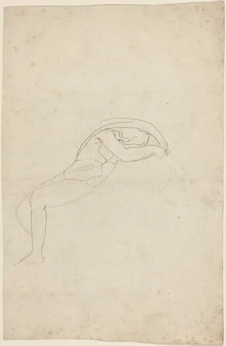 Study of a Semi-Reclining Figure by John Flaxman, drawing, 1755-1826
