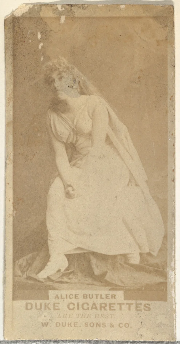 Alice Butler, from the Actors and Actresses series (N145-7) issued by Duke Sons & Co. to promote Duke Cigarettes by W. Duke, Sons & Co., photograph, 1880-1889
