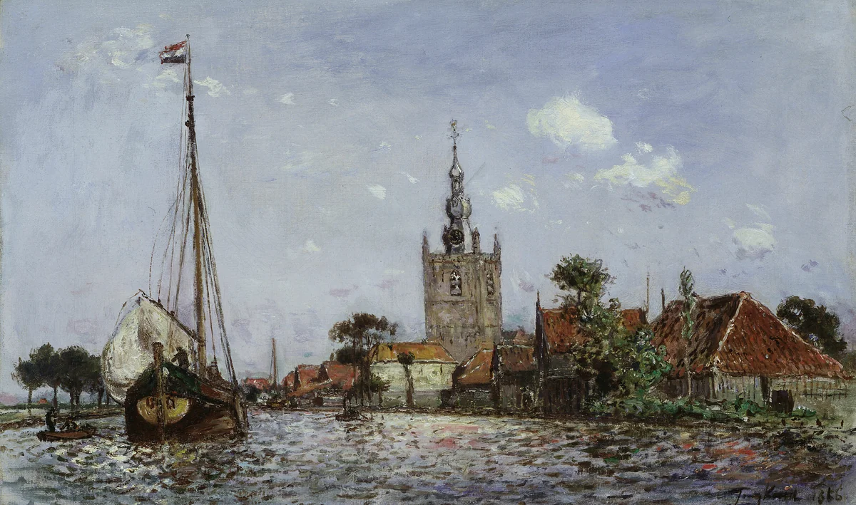 The Church of Overschie by Johan Barthold Jongkind, painting, 1866