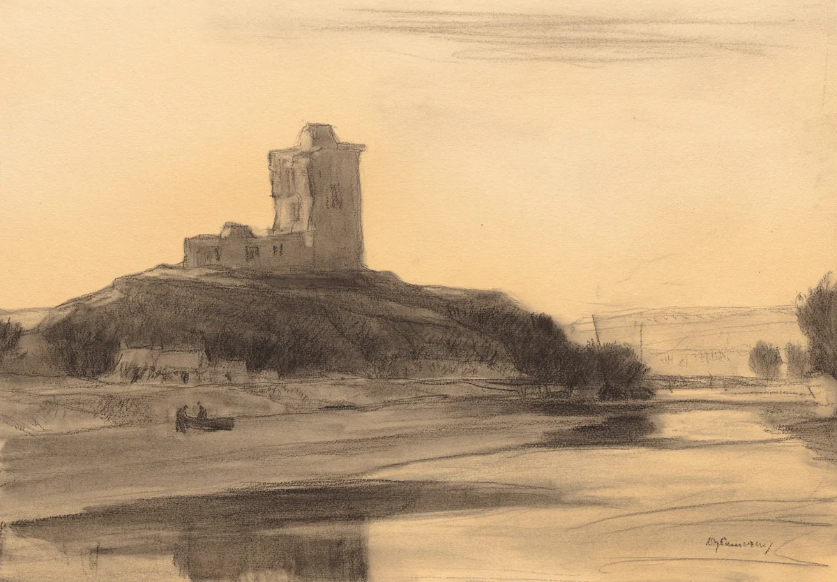 The Red Castle by David Young Cameron, drawing, 1880-1940