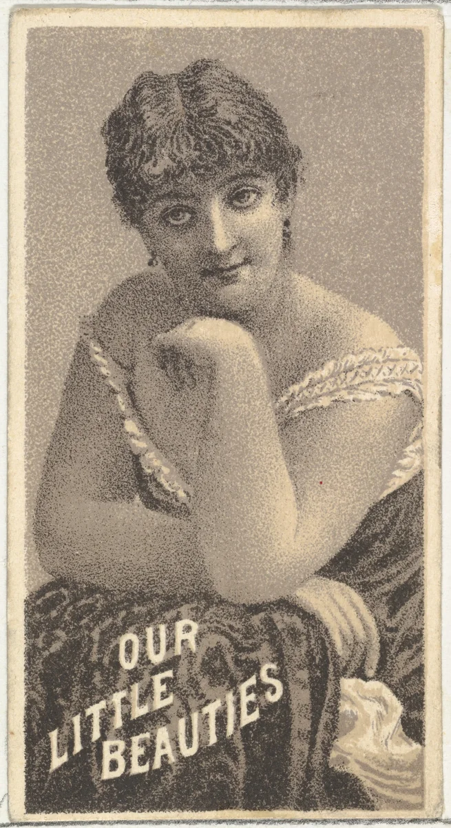 From the Actresses series (N57) promoting Our Little Beauties Cigarettes for Allen & Ginter brand tobacco products by Allen & Ginter, print, 1890