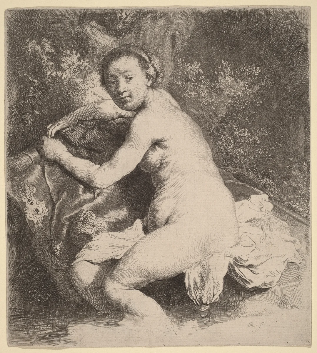 Diana at the Bath by Rembrandt van Rijn, print, 1631