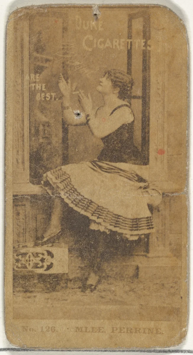 Card Number 126, Mlle. Perrine, from the Actors and Actresses series (N145-6) issued by Duke Sons & Co. to promote Duke Cigarettes by W. Duke, Sons & Co., photograph, 1880-1889
