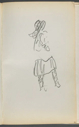Sketchbook, The Dells, N° 127, page 031: Figure by Maurice Prendergast, book, 1919-1921