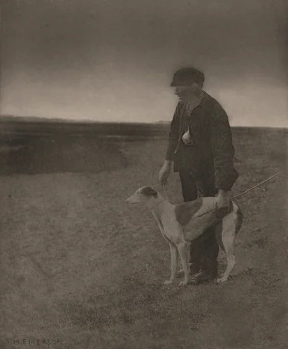 The Poacher-A Hare in View by Peter Henry Emerson, photograph, 1888