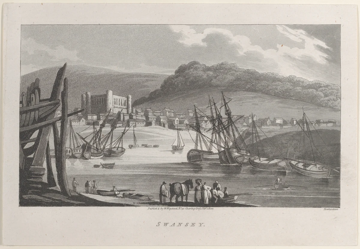 Swansey, from "Remarks on a Tour to North and South Wales, in the year 1797" by John Hill, print, 1800