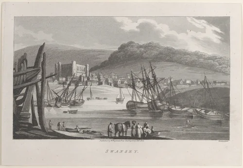 Swansey, from "Remarks on a Tour to North and South Wales, in the year 1797" by John Hill, print, 1800