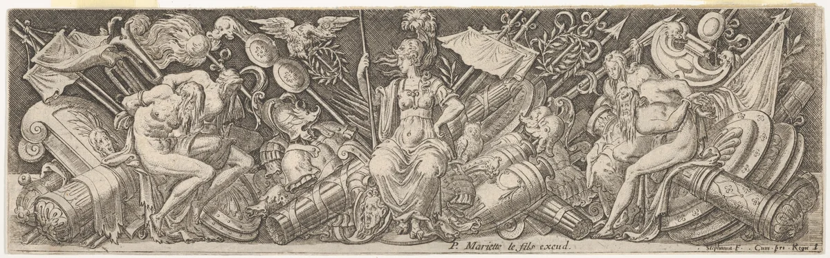 Combats et Triomphes by Etienne Delaune, print, 1540-1583