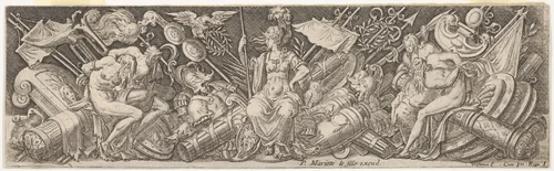 Combats et Triomphes by Etienne Delaune, print, 1540-1583