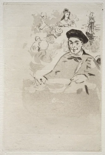 Frontispiece for an edition of Les Ballades by Theodore de Banville by Edouard Manet, print, 1874