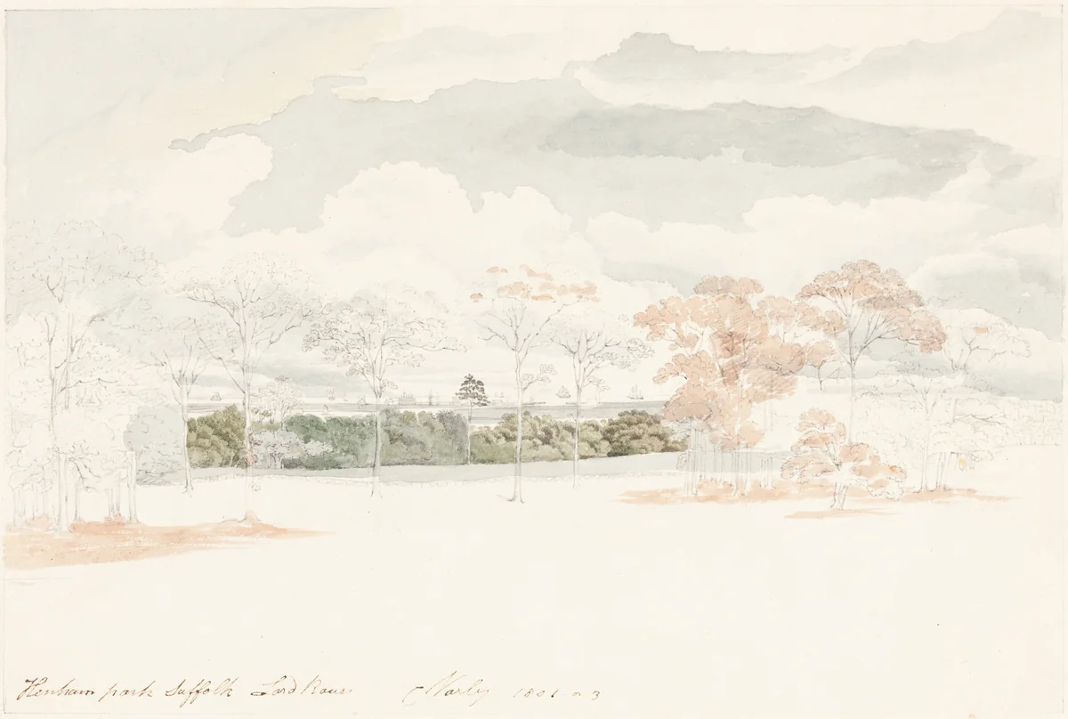 Henham Park, Suffolk by Cornelius Varley, drawing, 1801-1803