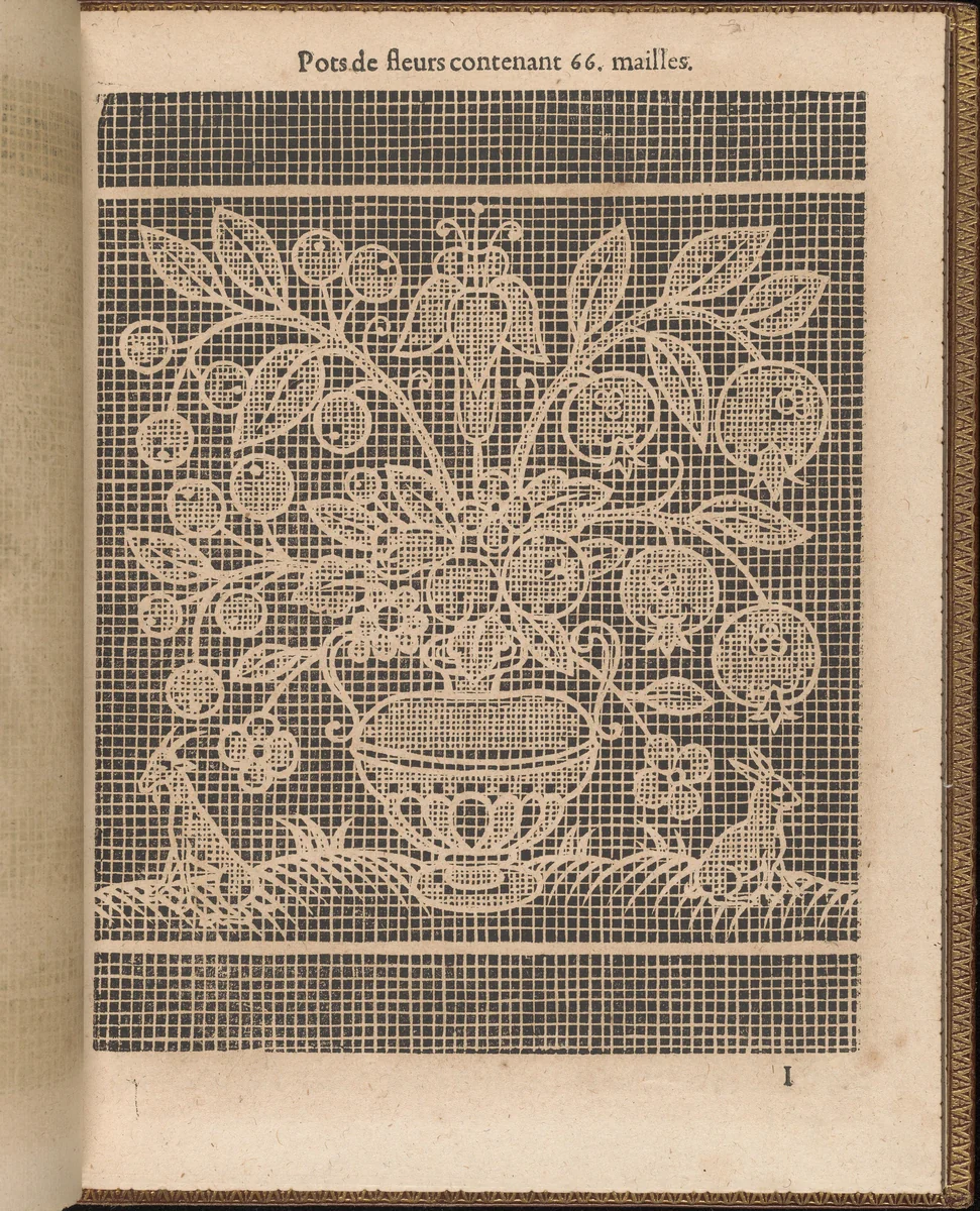 La Pratique de l'Aiguille, page 32 (recto) by Matthias Mignerak, book, 1605