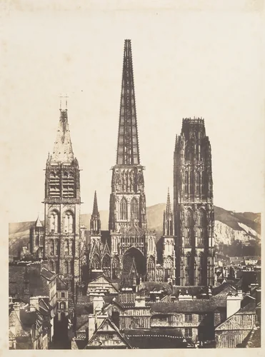Vue générale de la Cathédrale de Rouen by Edmond Bacot, photograph, 1852-1854