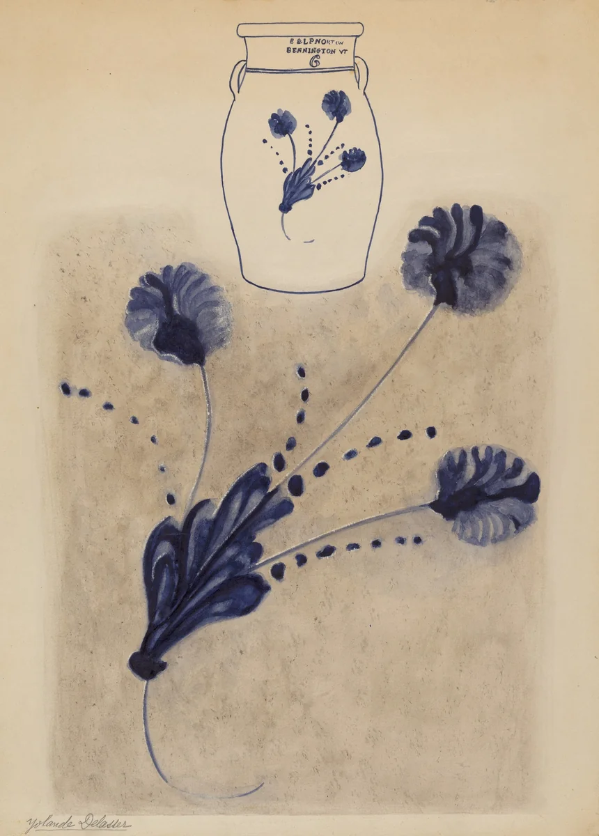 Churn by Yolande Delasser, index of american design, 1936