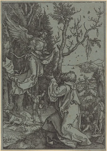 Joachim and the Angel by Albrecht Dürer, print, 1504