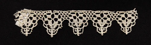 Bobbin Lace (Needlepoint Design) Edging of Points by Unknown, textile, 1550-1599