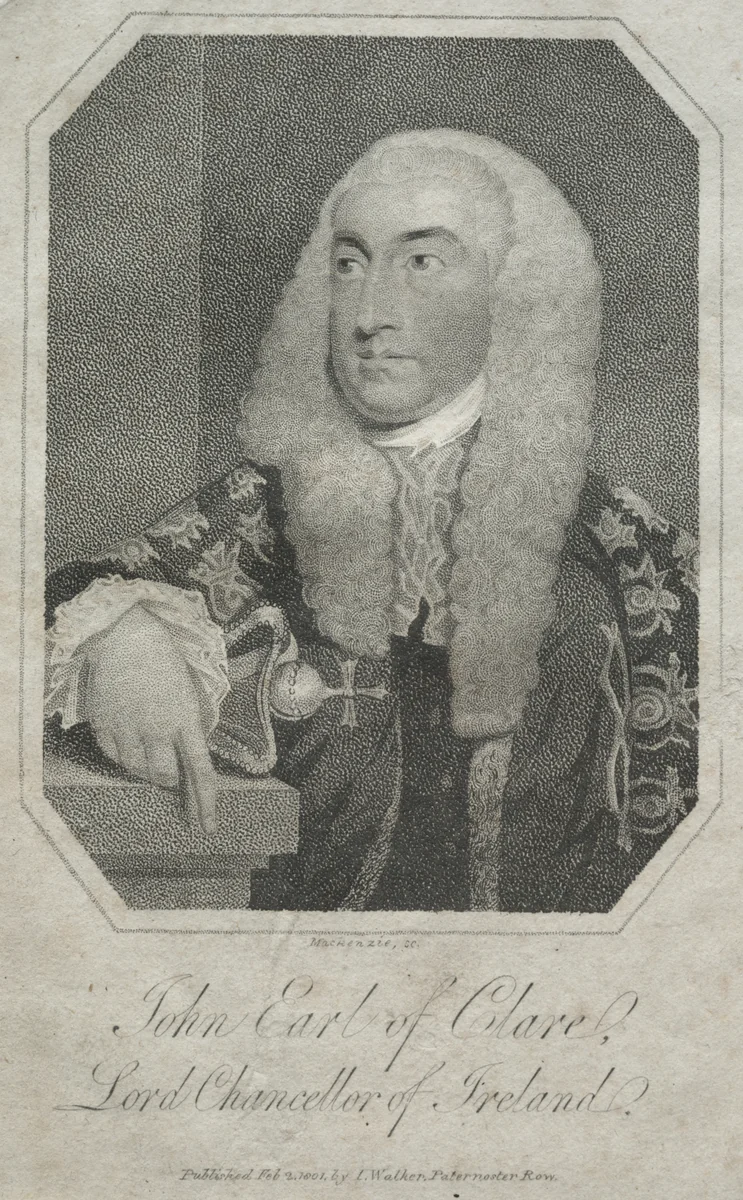 John Fitzgibbon, Earl of Clare (1749-1802) by Mackenzie, print, 1801