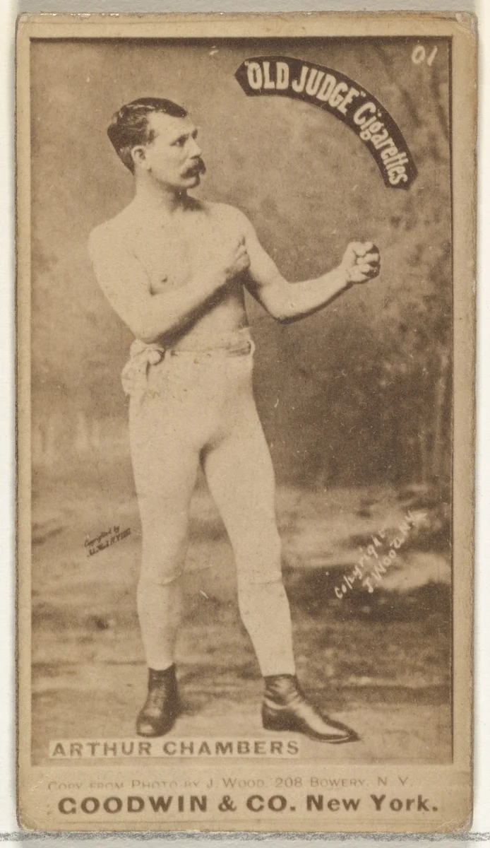 Arthur Chambers, from the Celebrities and Prizefighters series (N174) for Old Judge Cigarettes by Goodwin & Company, photograph, 1887-1888