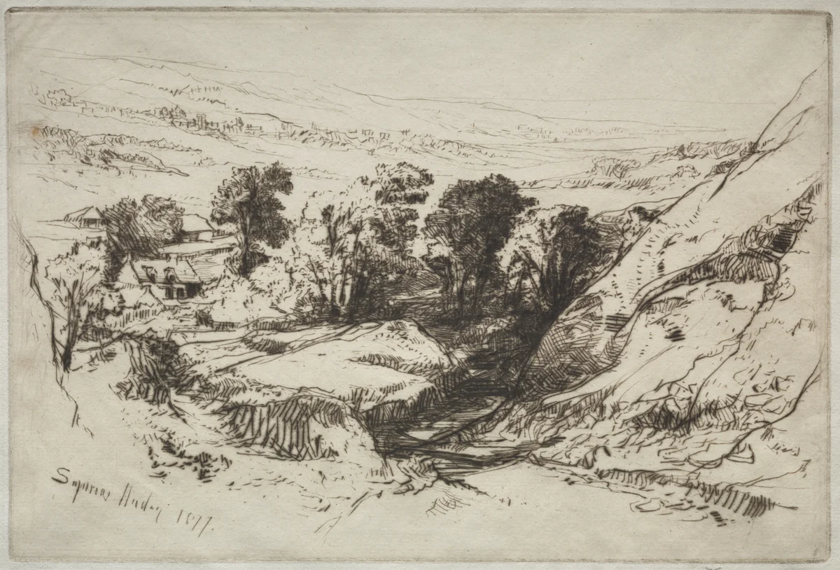 Nine Barrow Down by Francis Seymour-Haden, print, 1877