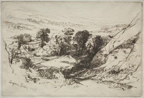 Nine Barrow Down by Francis Seymour-Haden, print, 1877