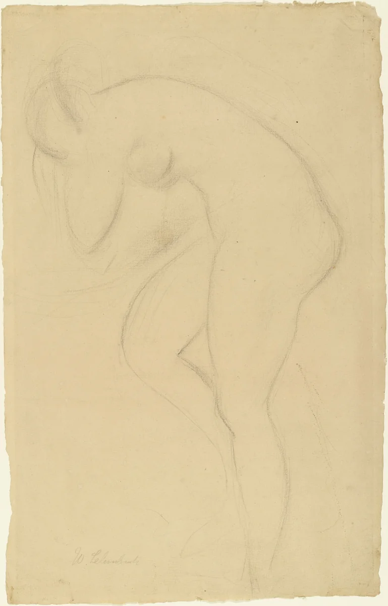 Study for Bather by Wilhelm Lehmbruck, drawing, 1913